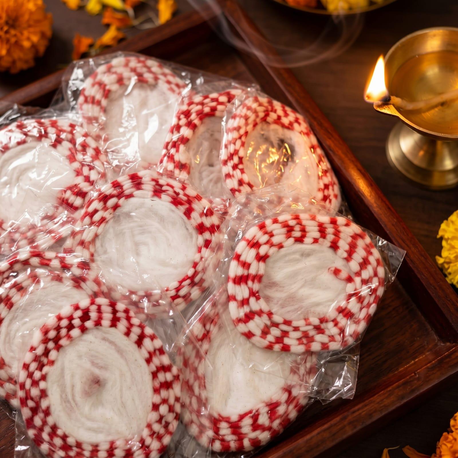 Medium Size Puja Vasthram - Pack Of 10 (Sacred Cloth for God)